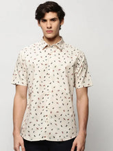 Men Cream Printed Casual Casual Shirts-JUPITERPRINT-1781-Cream